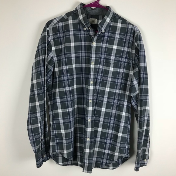 J. Crew Other - J. Crew Mens Size M Charcoal and Navy Plaid Shirt